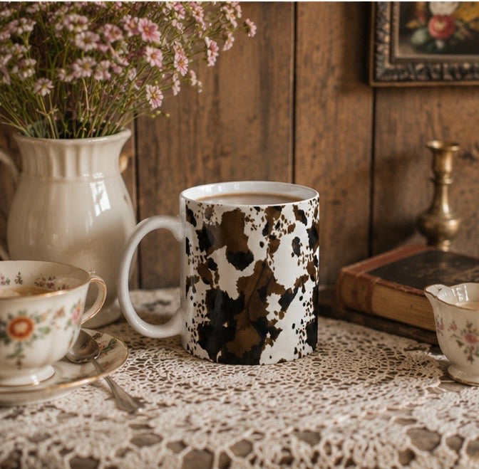 Brown Cowhide Mug