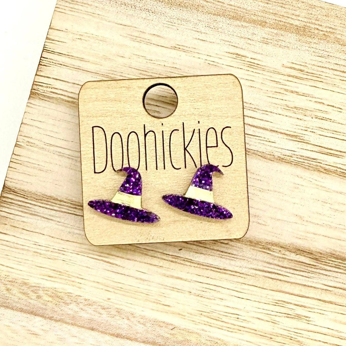 Spooky Studs - Acrylic Halloween Earrings: Jack-O-Lanterns (black)