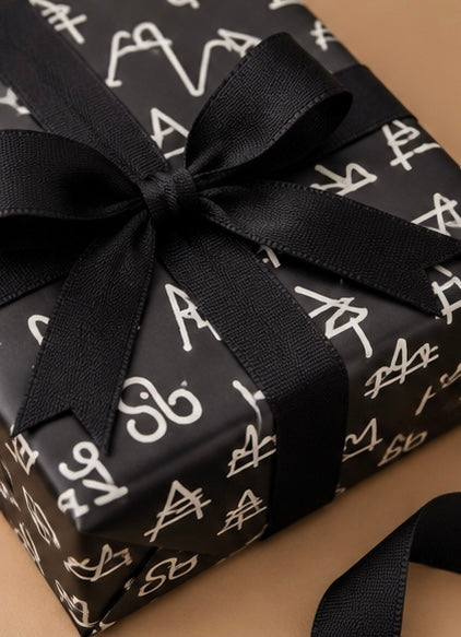 Black Brand Wrapping Paper