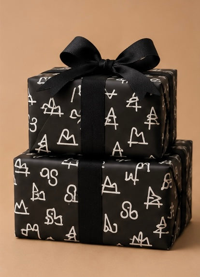 Black Brand Wrapping Paper
