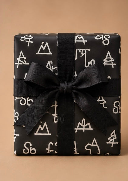 Black Brand Wrapping Paper