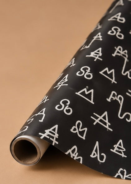 Black Brand Wrapping Paper