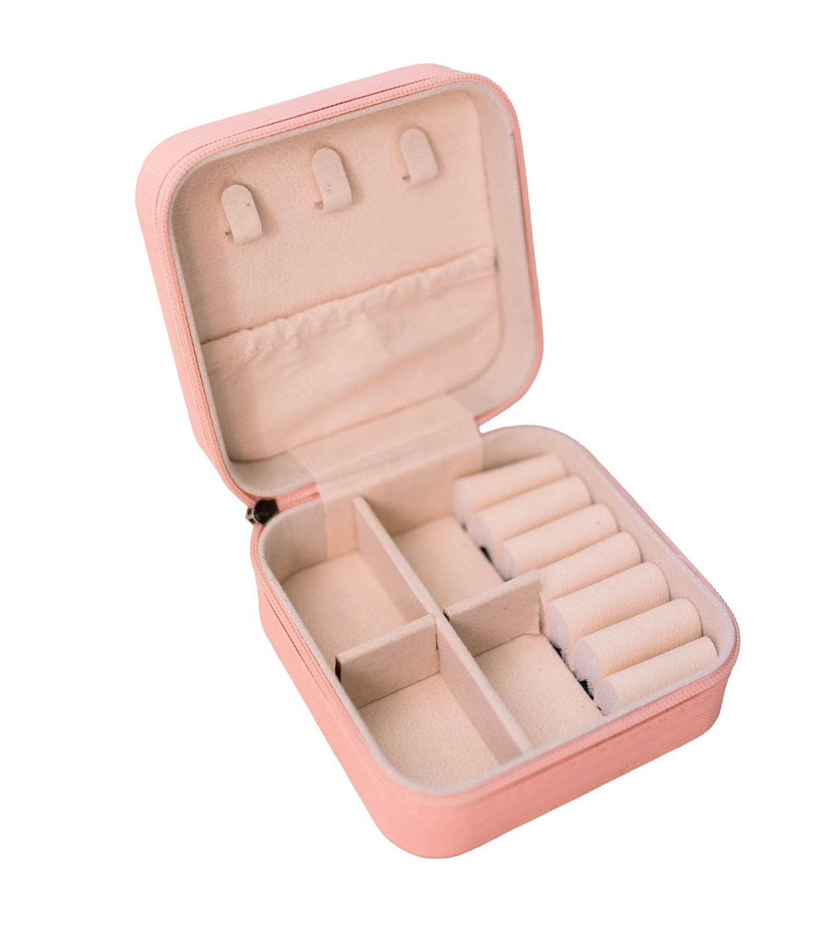Pink Striped Jewelry Case