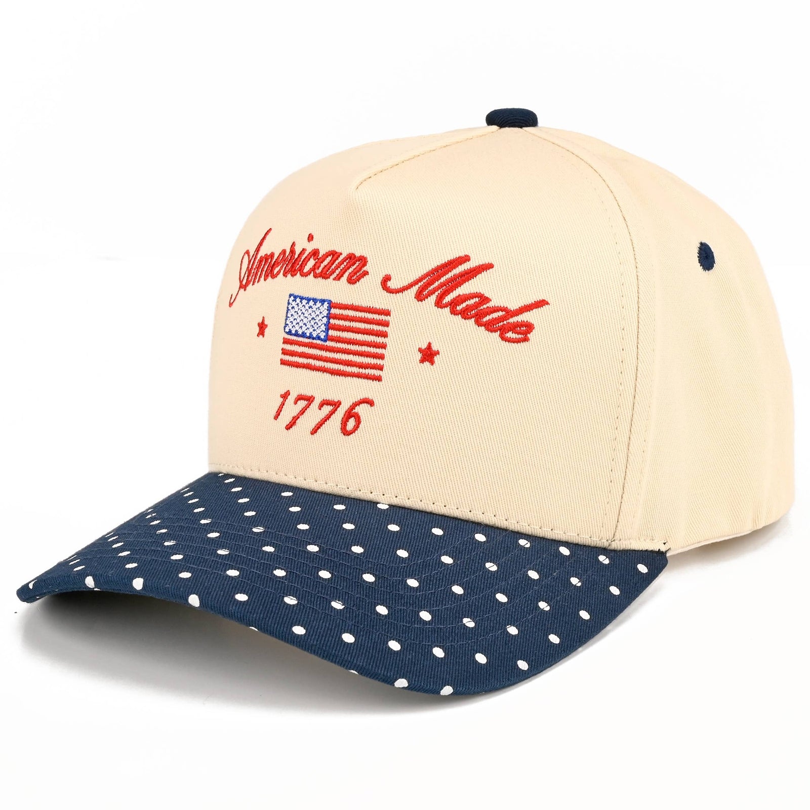C.C AMERICAN MADE 1776 Letter on Two Tone Trucker Hat: Navy
