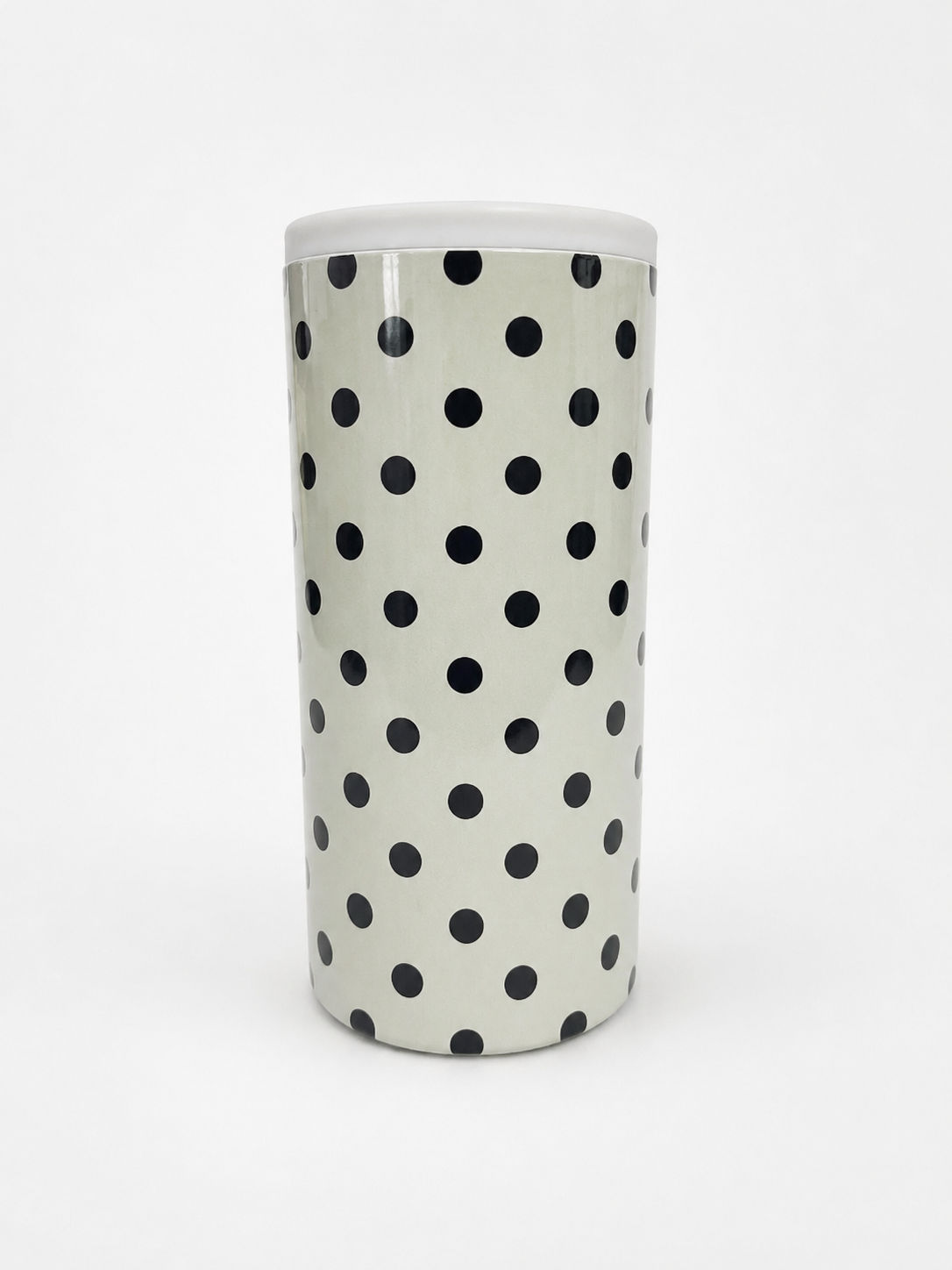 Cream Polka Dot Hard Cooling Can