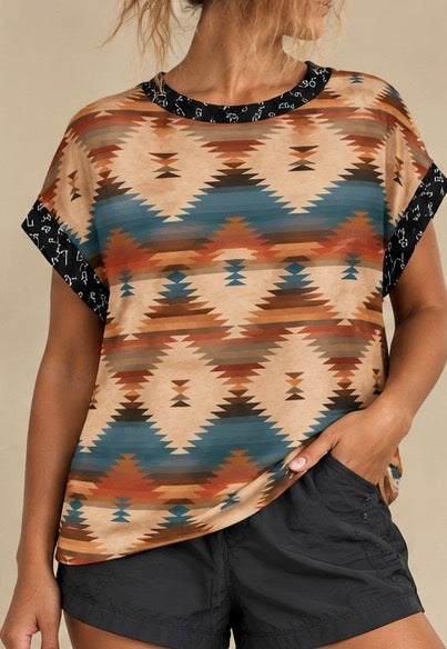 Aztec/Black Brand Cross-Back Shirt