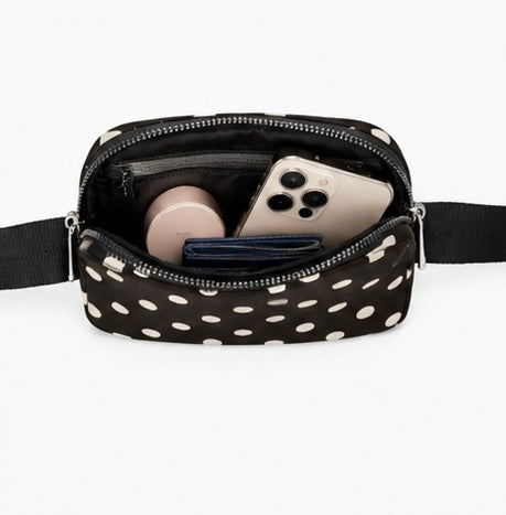 Black Polka Dot Crossbody Bag