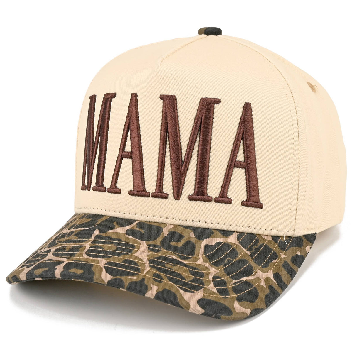 C.C MAMA Letter embroidered Snapback Trucker Hat: Navy