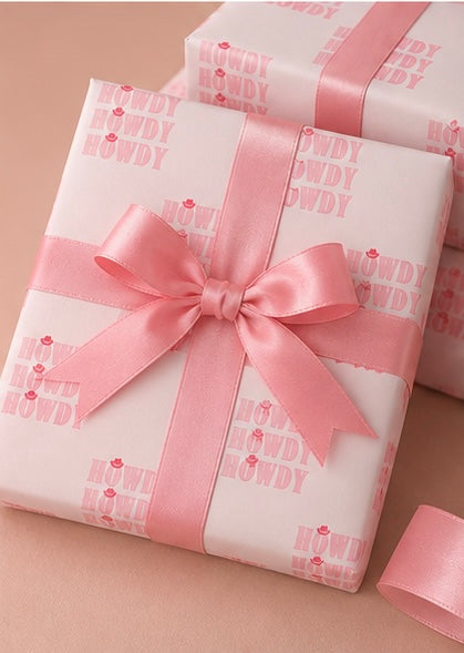 Pink Howdy Wrapping Paper