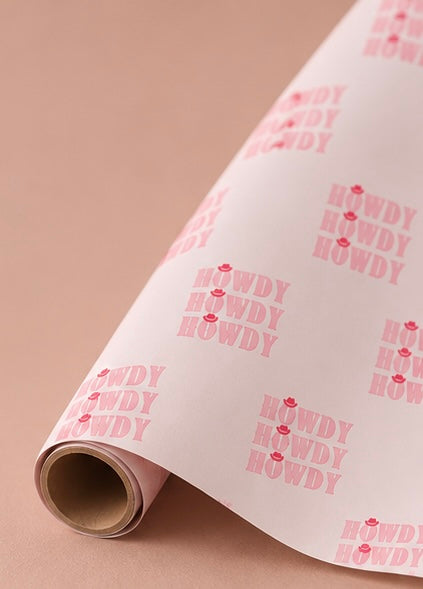 Pink Howdy Wrapping Paper