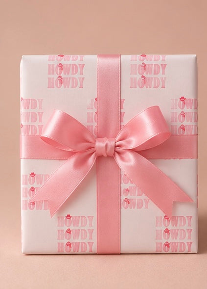 Pink Howdy Wrapping Paper