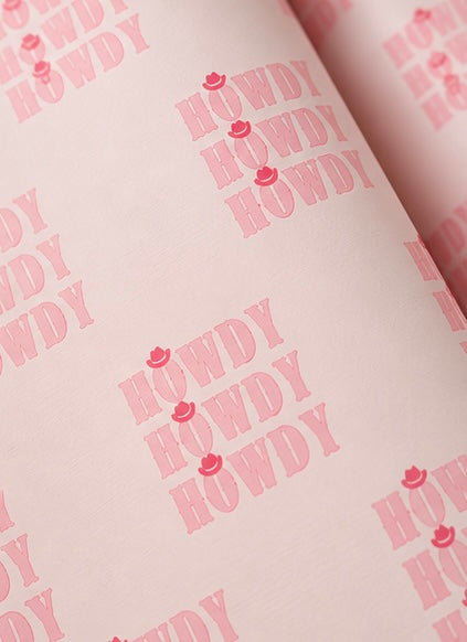 Pink Howdy Wrapping Paper
