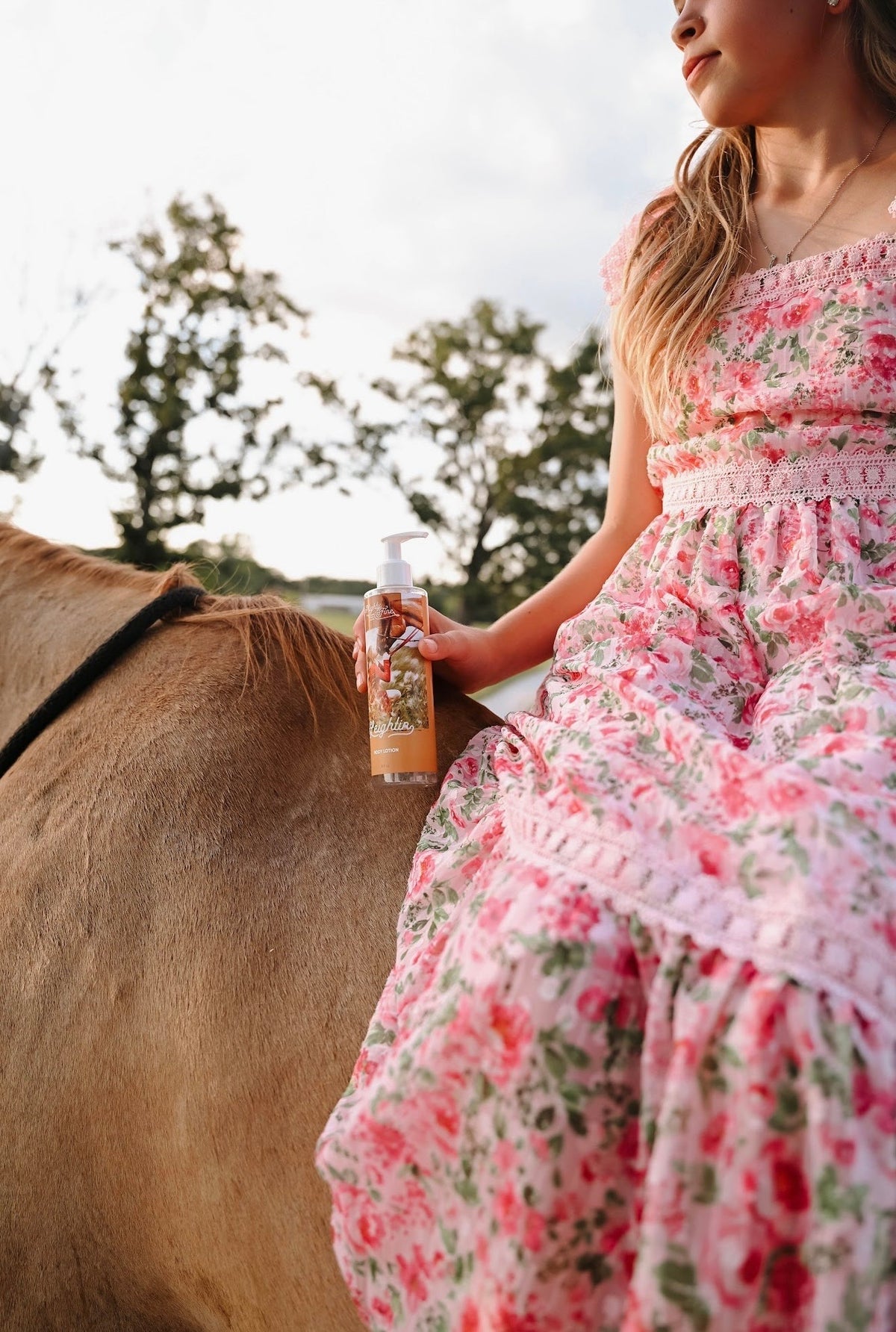 Ribbon Tie Floral Maxi Dress