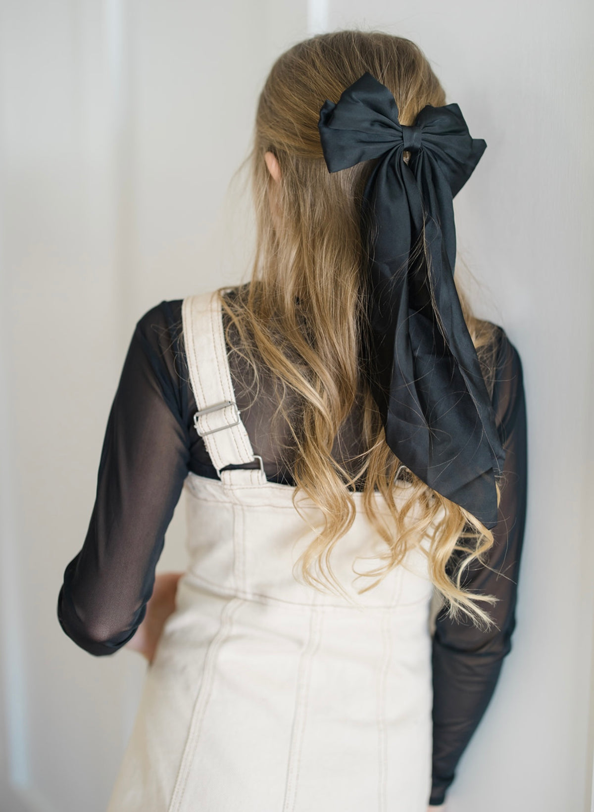 Black Rhinestone Studded Mesh Layering Top