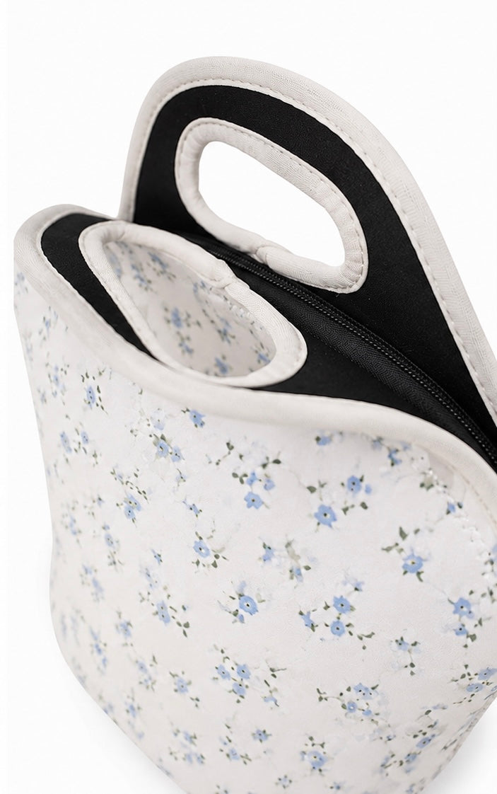 Blue Floral Lunch Tote