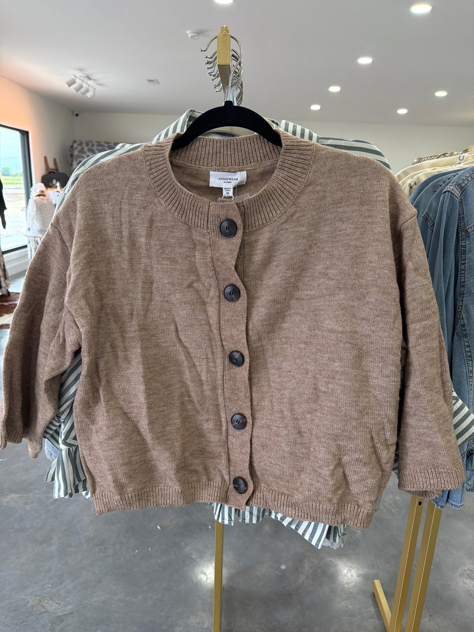 Brown Cardigan Sweater