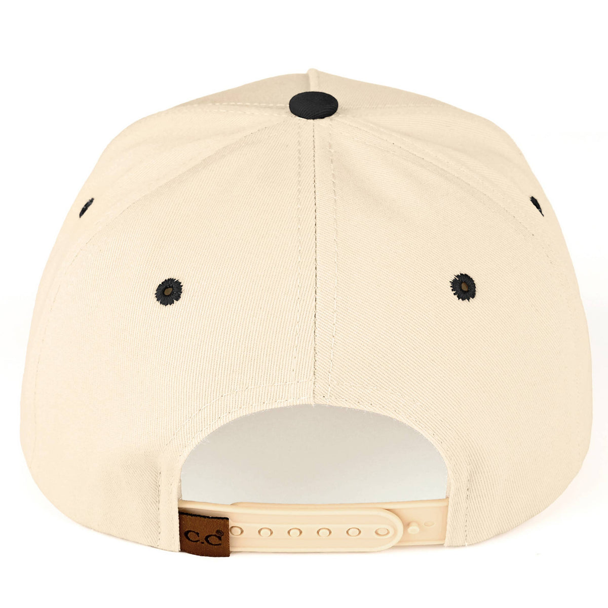 C.C MOMMIN Letter Two Tone Trucker Cap: Black