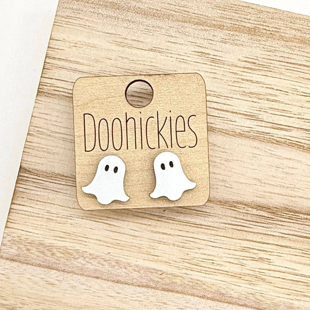 Spooky Studs - Acrylic Halloween Earrings: Jack-O-Lanterns (black)