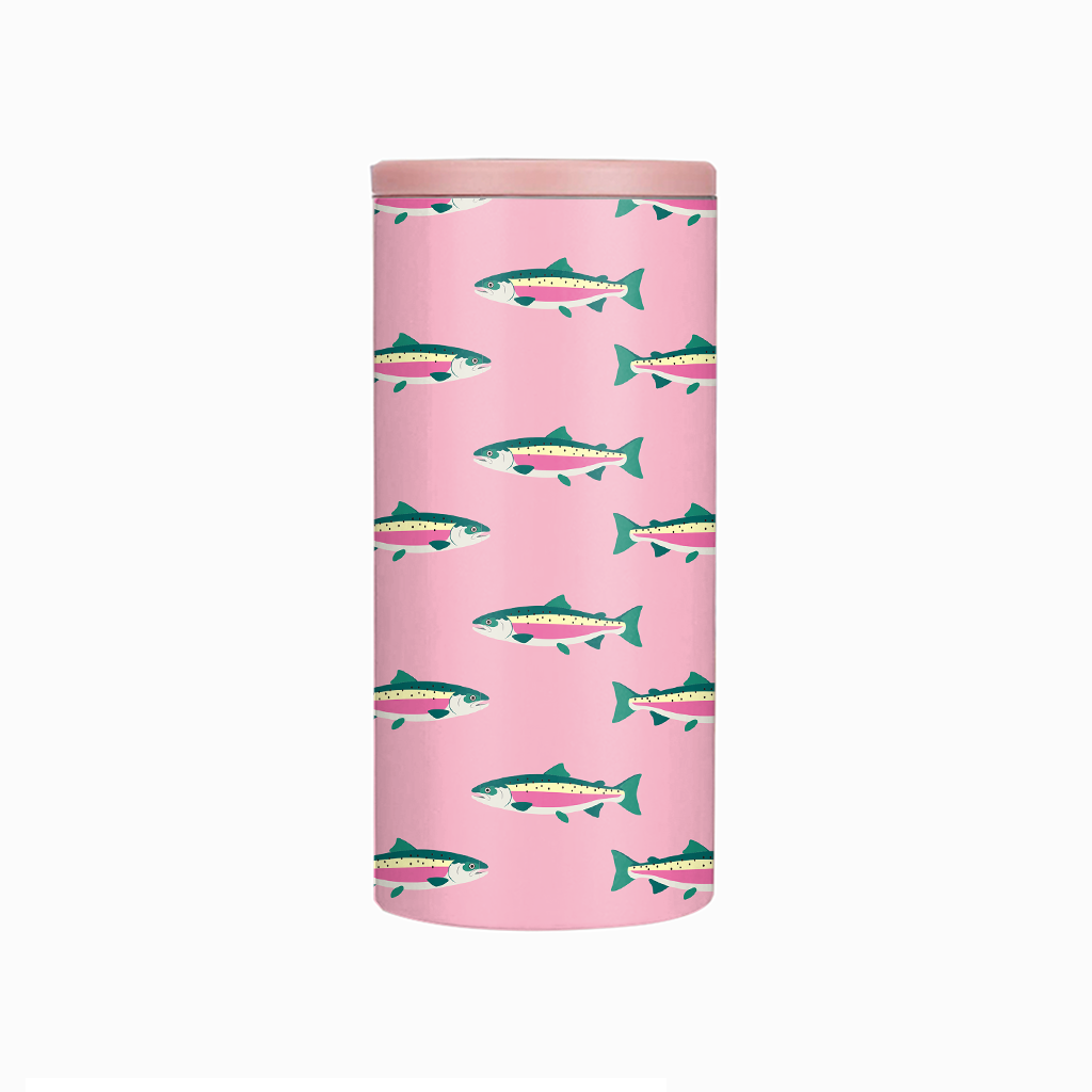 Pink Rainbow Trout Hard Cooling Can