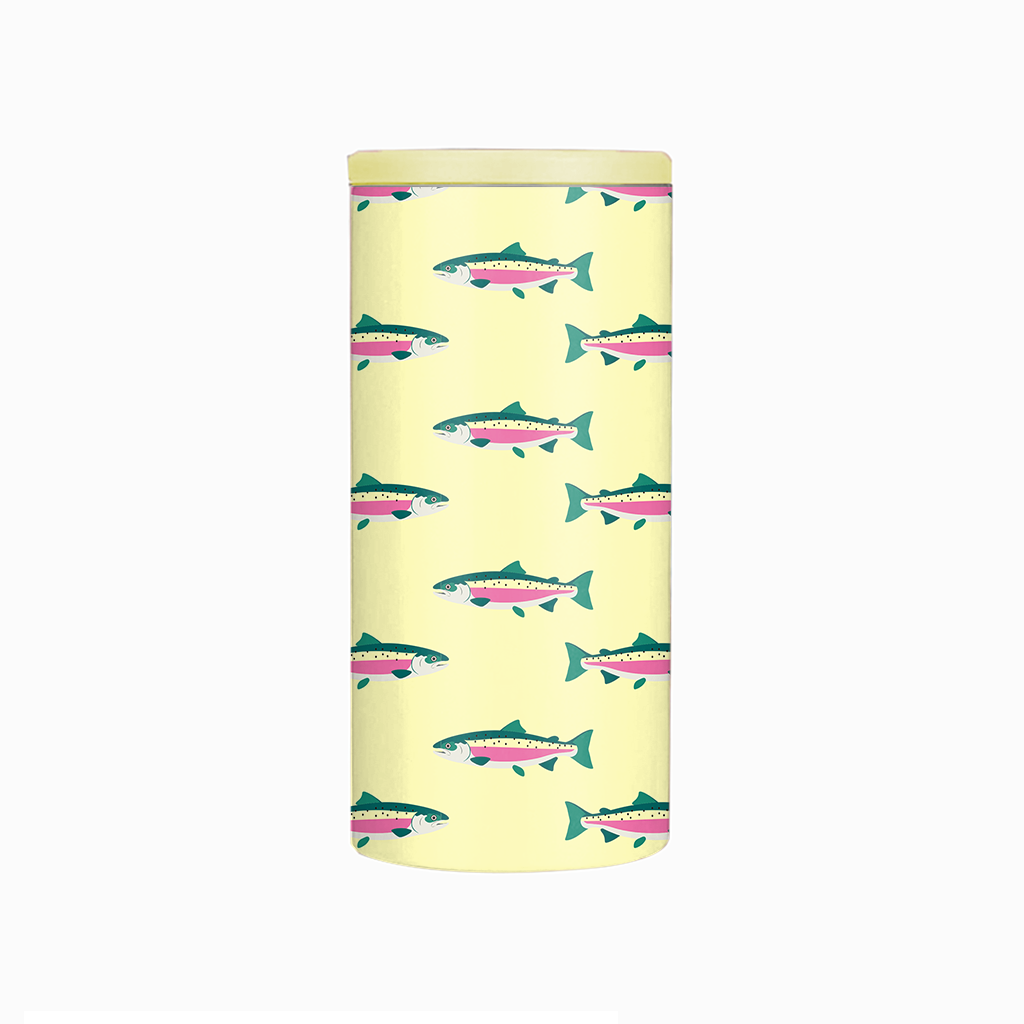 Yellow Rainbow Trout Hard Cooling Can