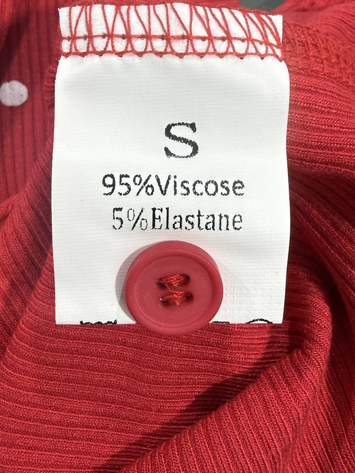Polka Dot Ribbed Slim Fit Tank Top: Red