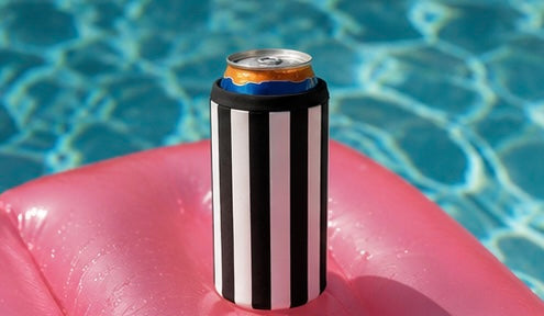 Black Striped Hard Cooling Can
