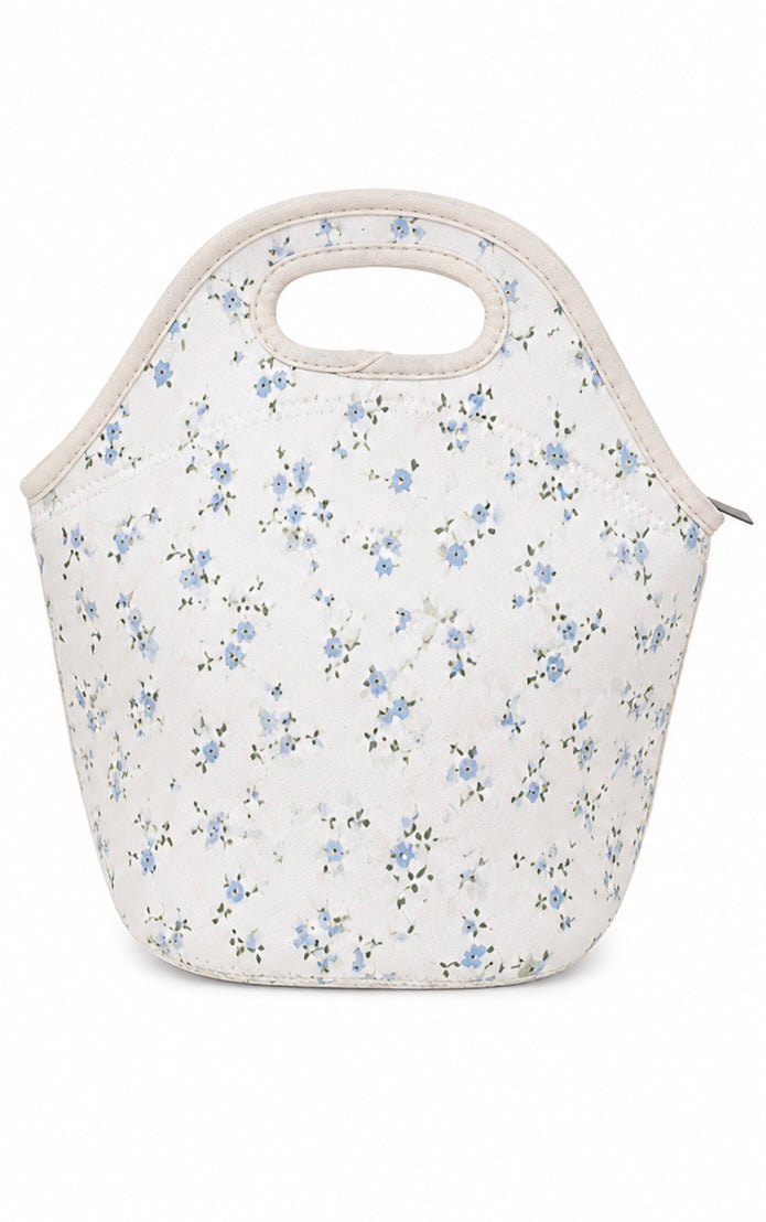 Blue Floral Lunch Tote