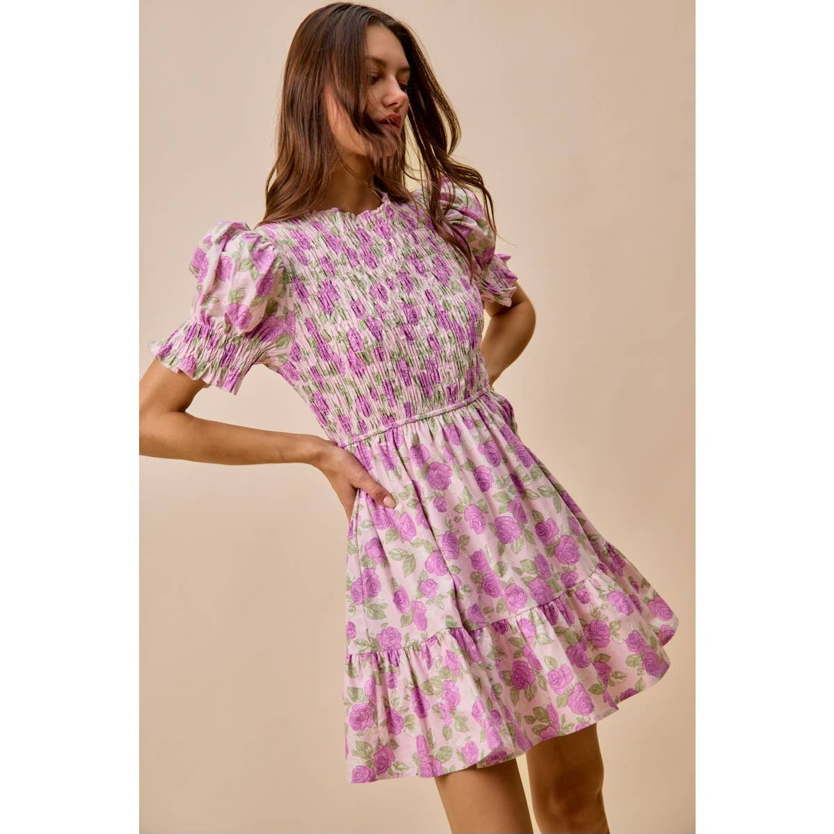 Purple Floral Dress
