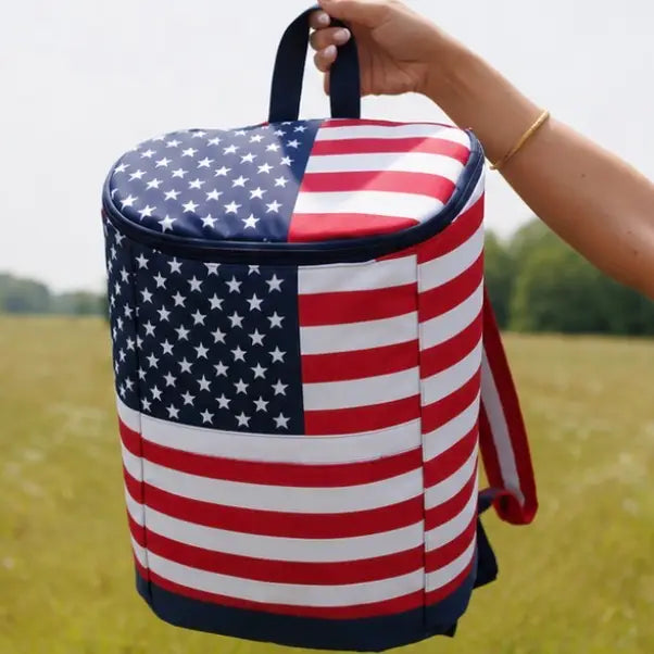 American Flag Backpack Cooler