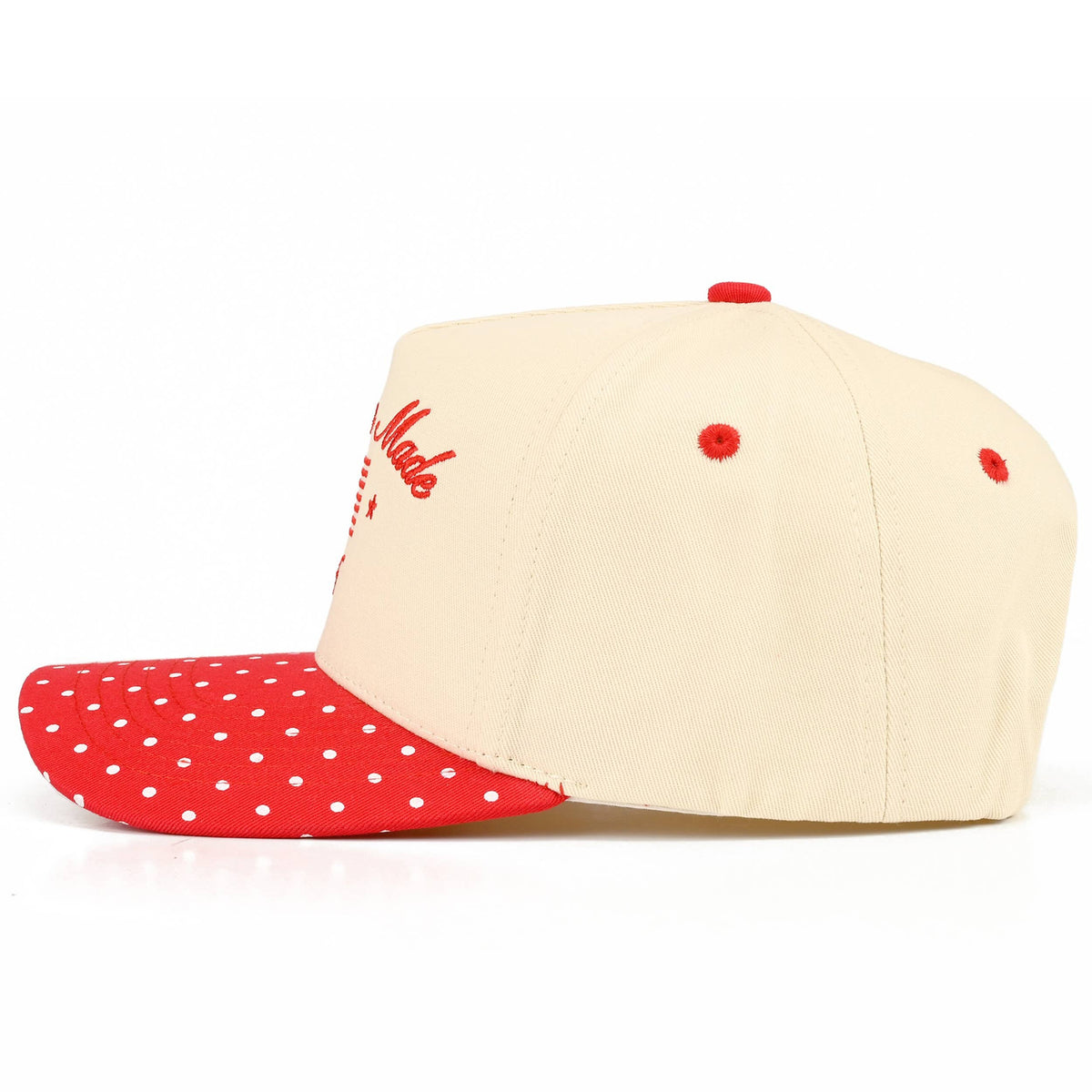 C.C AMERICAN MADE 1776 Letter on Two Tone Trucker Hat: Red