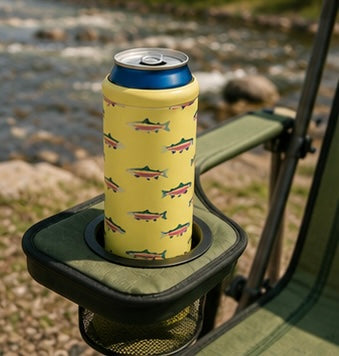 Yellow Rainbow Trout Hard Cooling Can
