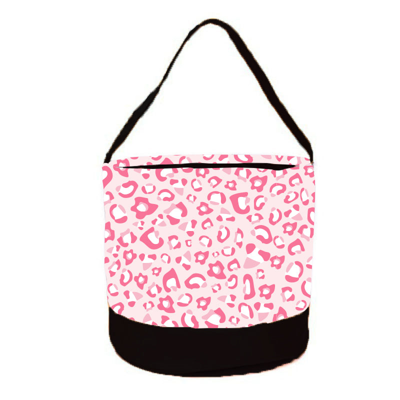 Pink Leopard Halloween Trick or Treat Bucket