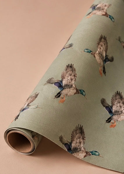 Green Duck Wrapping Paper