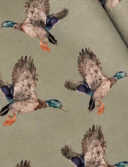 Green Duck Wrapping Paper