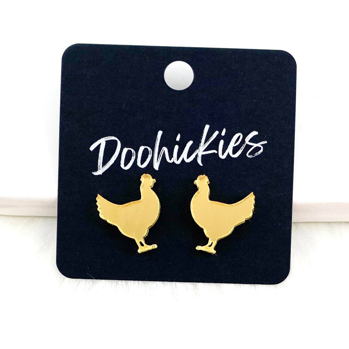 Show Animal Studs - Western Earrings: Black Glitter Cows