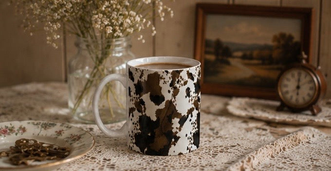 Brown Cowhide Mug