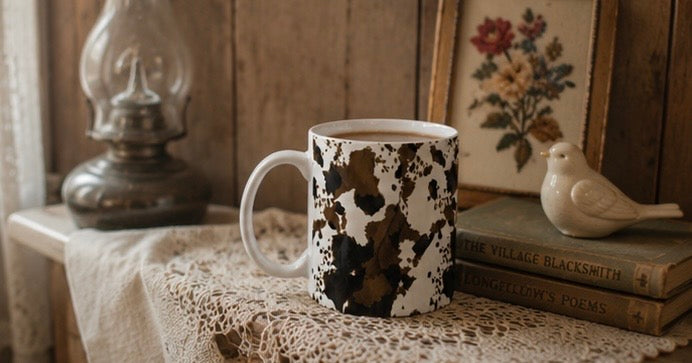 Brown Cowhide Mug