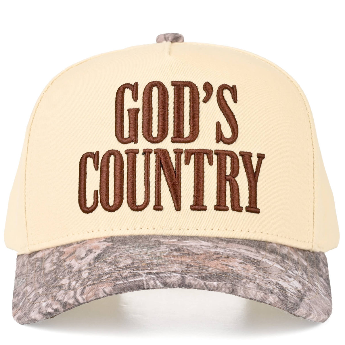C.C GOD'S COUNTRY Letter on Two Tone Trucker Hat: DKM