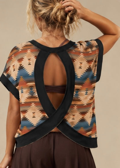 Aztec Cross-Back Shirt