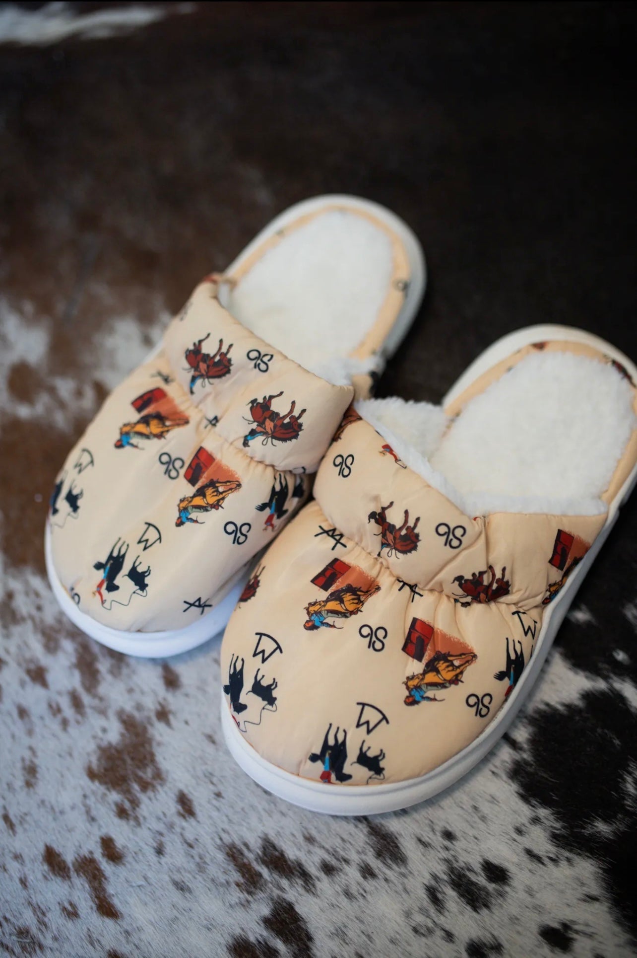 Vintage Cowboy Slippers One Size