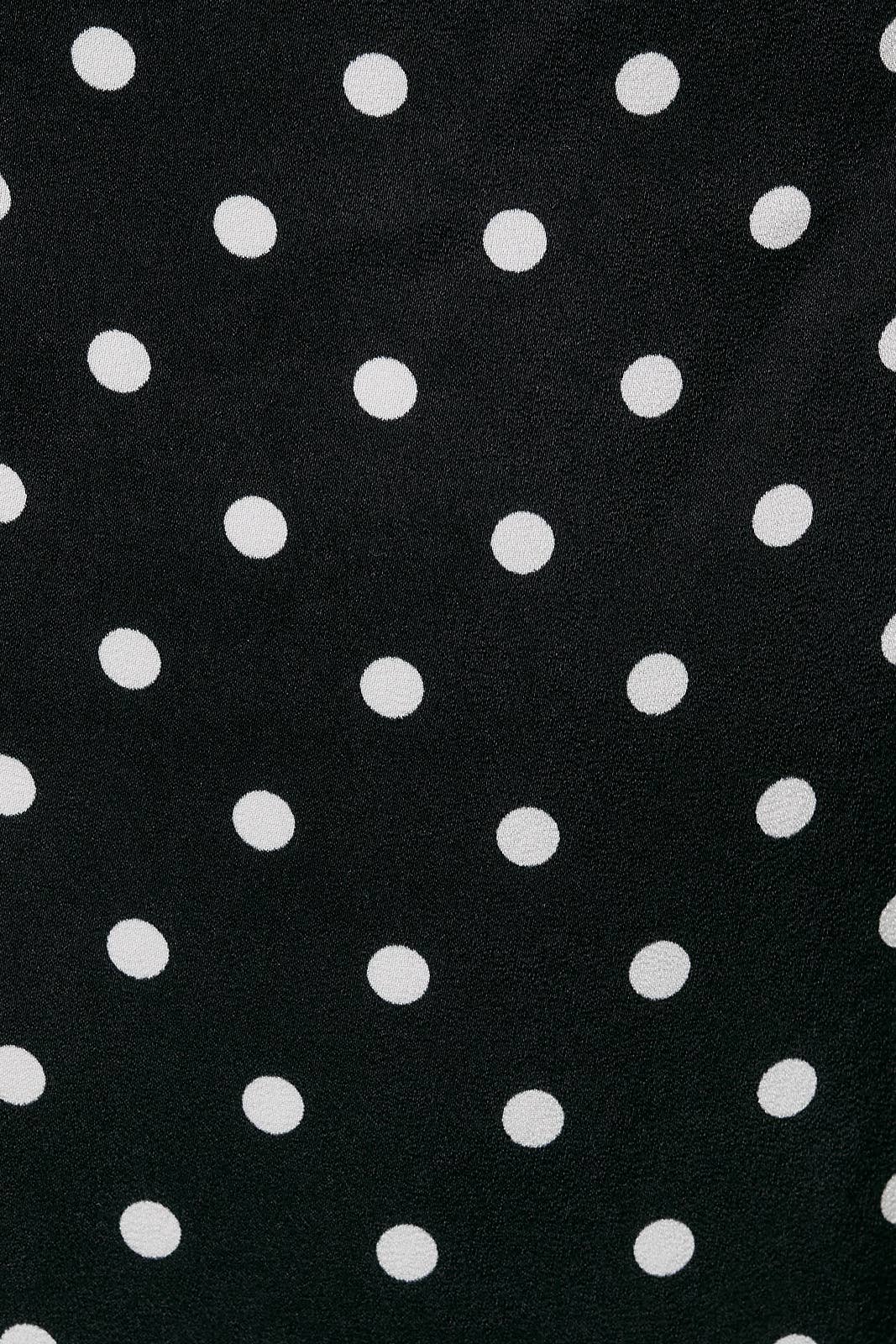 SQUARE NECK SLEEVELESS MINI DRESS: BLACK-WHITE DOT