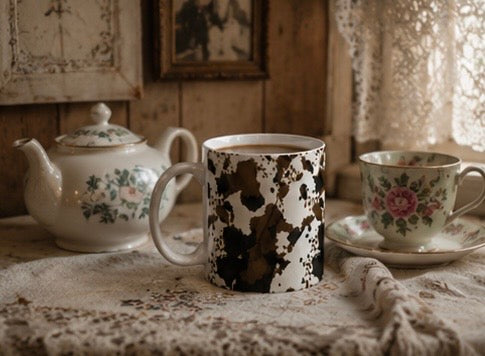Brown Cowhide Mug