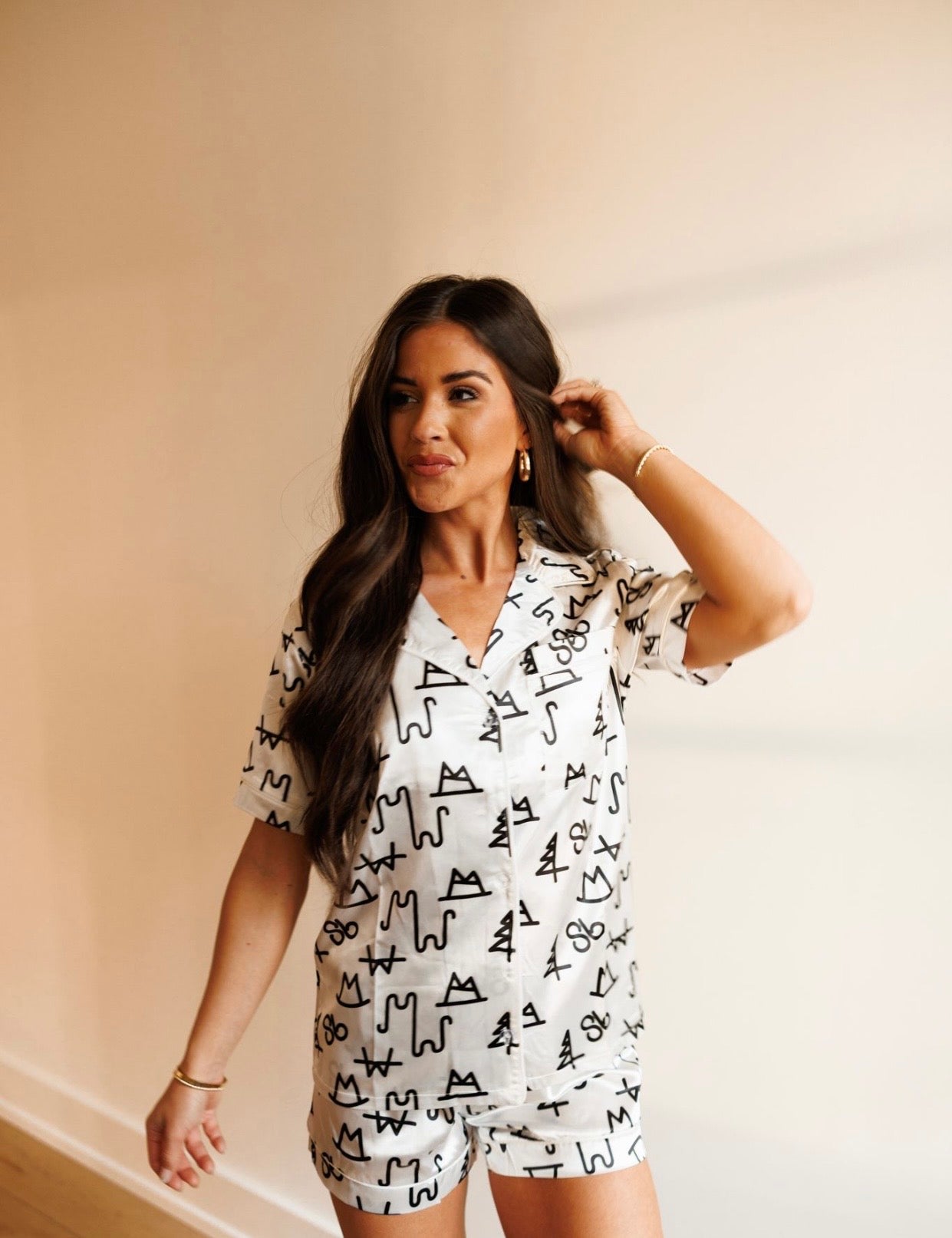 White Brand Pajama Set