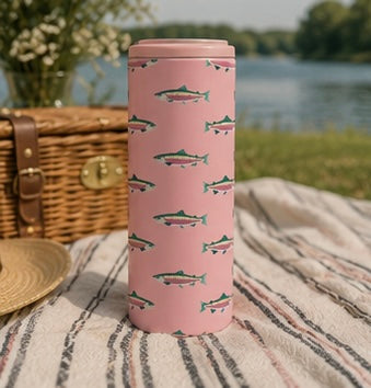 Pink Rainbow Trout Hard Cooling Can