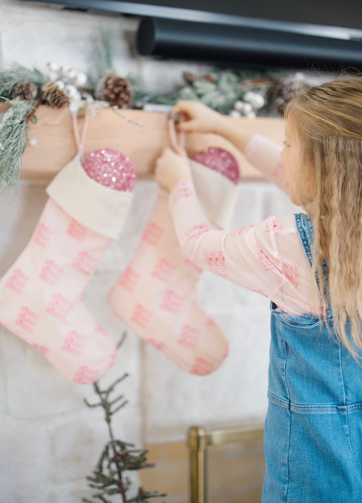 Pink Howdy Christmas Stocking