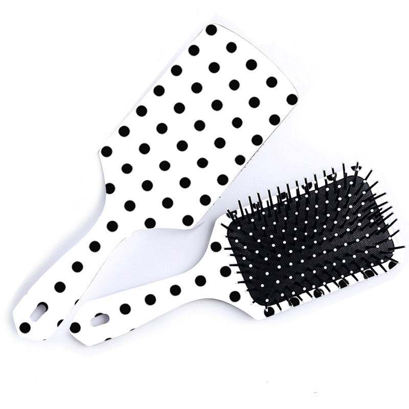 White Polka Dot Hairbrush