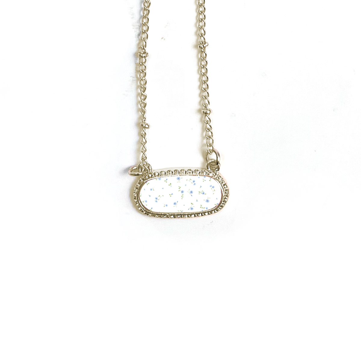 Blue Floral Necklace