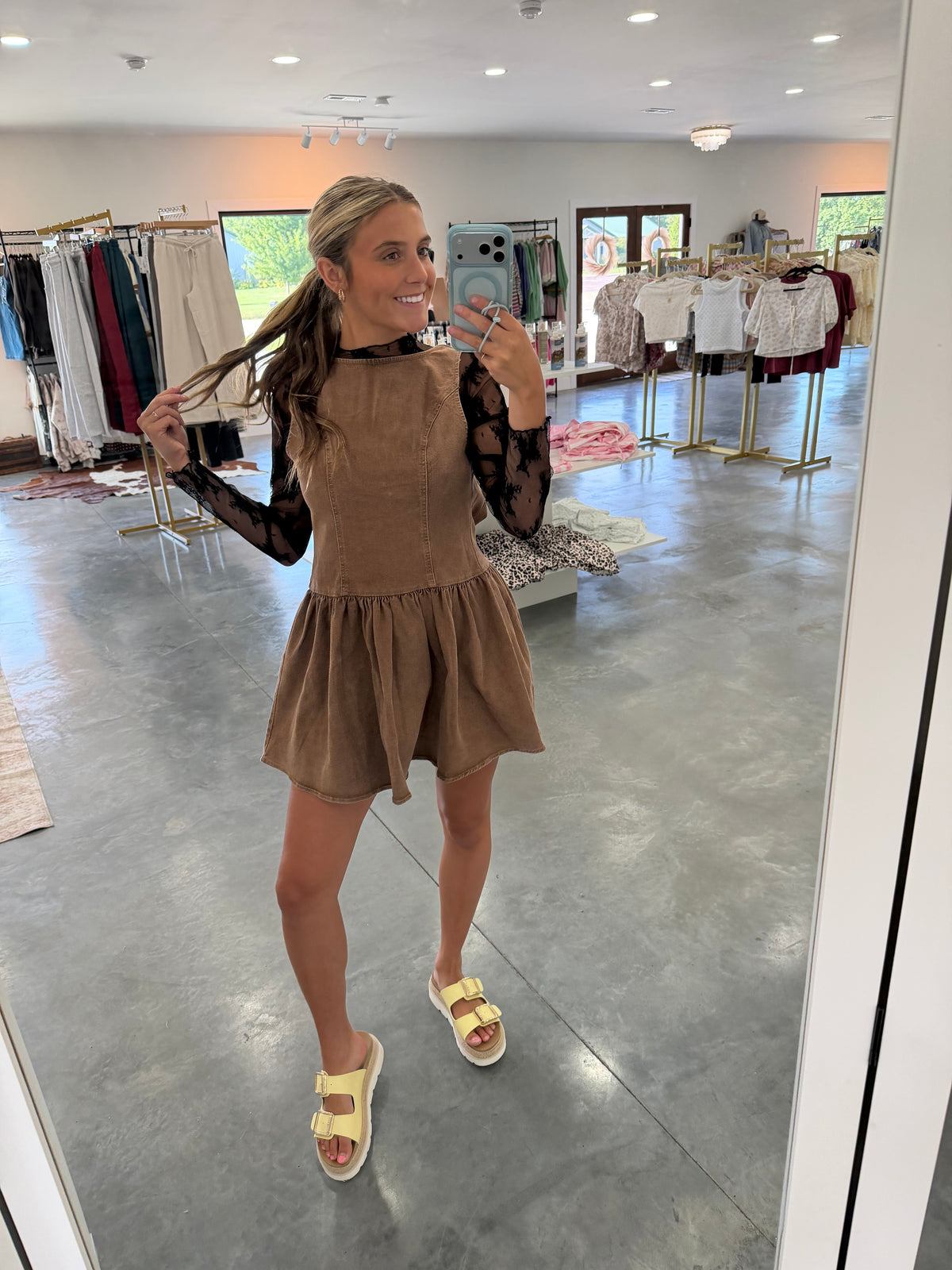 Brown Denim Dress