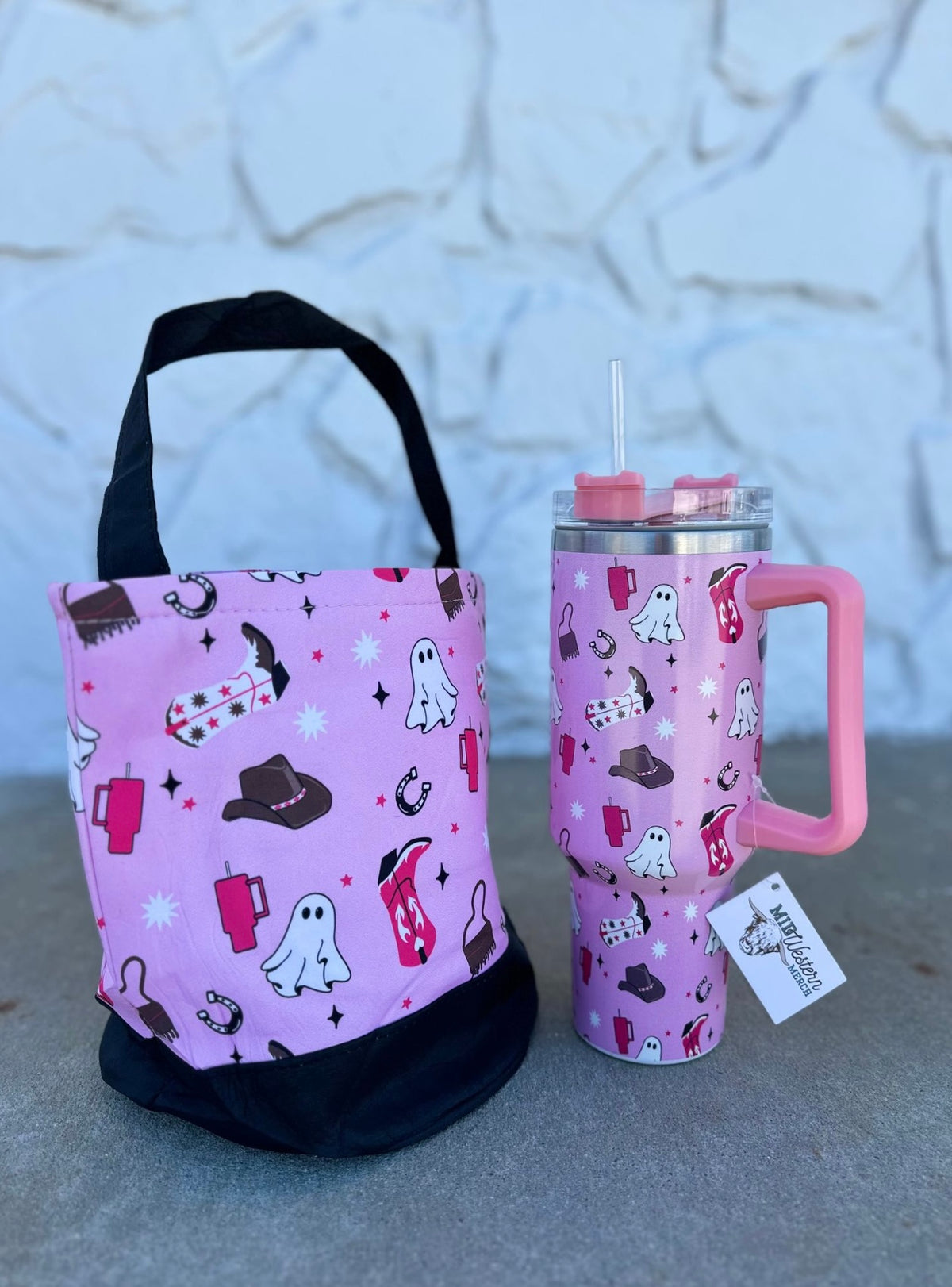 Pink Ghost Round Storage Bin