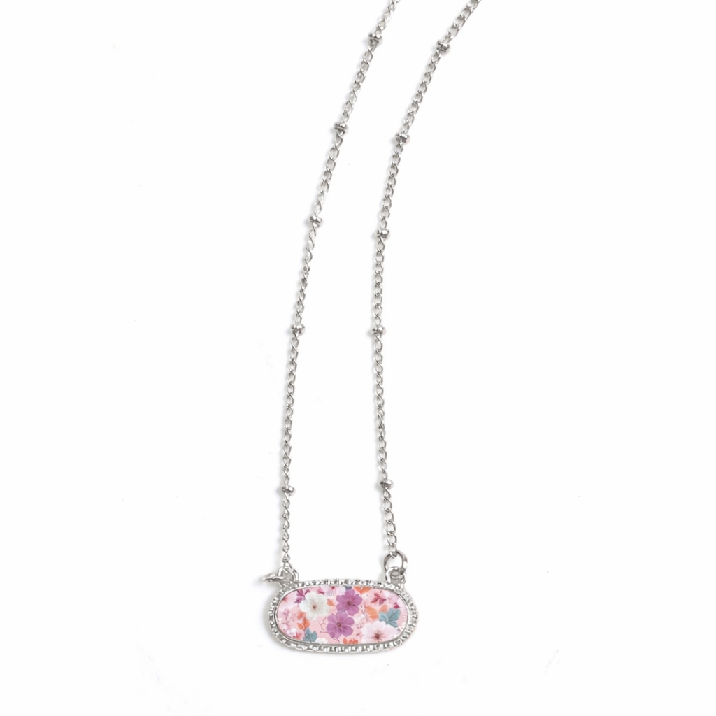 Scarlett Floral SILVER Necklace